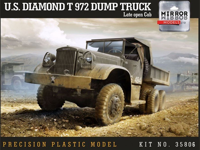 Camion-benne Diamond T 972, modèle Mirror 35806, cabine ouverte, échelle 1/35 