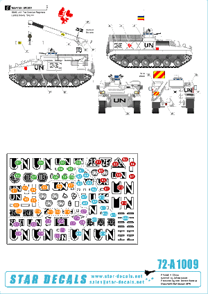 Star Decals 72-A1009 Balkan Peacekeepers (1) British UN Warriors 1/72 – zdjęcie 2