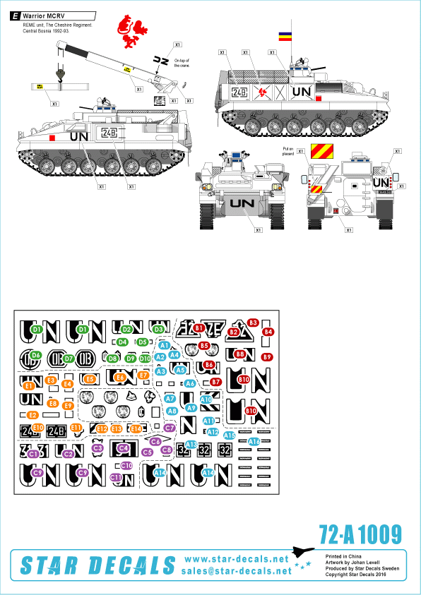 Star Decals 72-A1009 Balkan Peacekeepers (1) British UN Warriors 1/72 – zdjęcie 2
