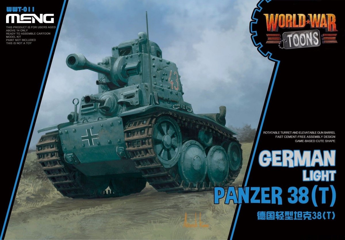 Meng modèle WWT-011 Toons Panzer 38(t) de la guerre mondiale