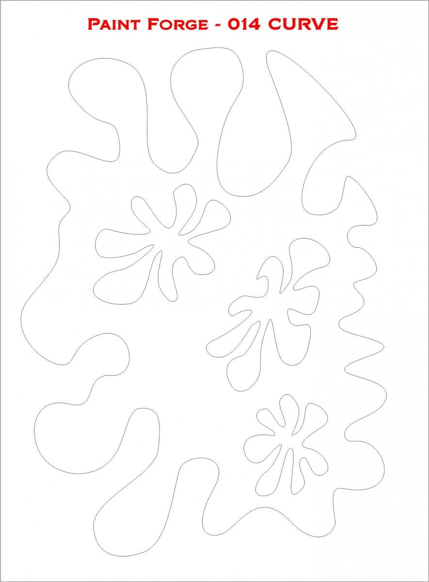 Paint Forge PFST014M STENCIL - CURVE – zdjęcie 2