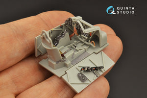 Intérieur imprimé en 3D et coloré sur papier décalcomanie Quinta Studio QD48230 Fiat CR.42 (Italeri) 1/48 – Bild 12