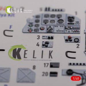 KELIK K48094 IL-2 Shturmovik stickers 3D intérieur pour kit Tamiya 1/48 – image 3
