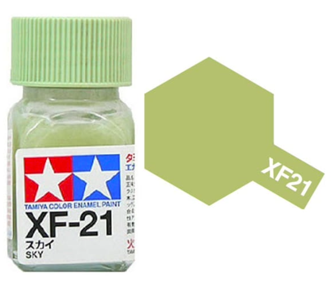 Peinture émail Tamiya XF21 Sky (80321)