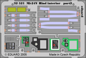 Eduard 32521 Mi-24V Hind intérieur 1/35 TRUMPETER