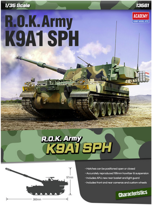 Academy 13561 Obusier automoteur K9A1 de l&amp;#39;armée de la République de Corée, échelle 1/35 – imagen 2