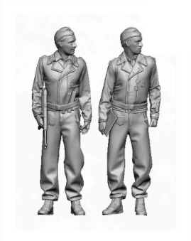 Glowel Miniatures 48009 WSS Équipage de char 44-45 1/48