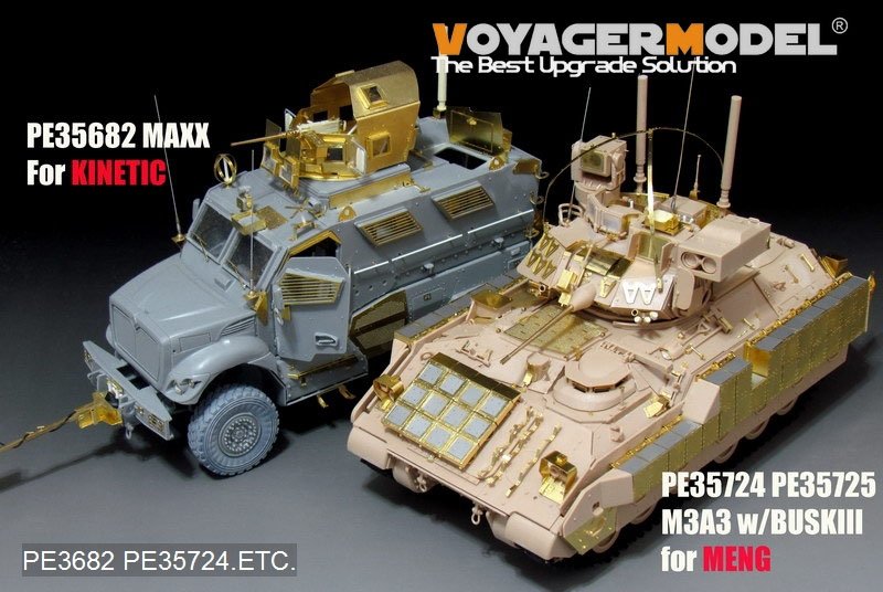 Maquette Voyager PE35724, VCI M3A3 BRADLEY de l&amp;#39;armée américaine moderne avec système BUSK III, version de base B, canon inclus (pour MENG SS-006), échelle 1/35 – image 7