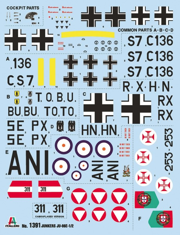Italeri 1391 JU 86 E1/E2 1/72 – imagen 2
