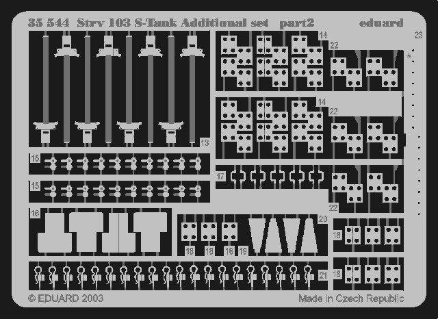 Eduard 35544 Strv.103 S-Tank, kit supplémentaire 1/35 Trumpeter