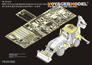 Maquette Voyager PE351022 Excavatrice de génie à haute mobilité de l&amp;#39;armée américaine de la Seconde Guerre mondiale (modèle de base pour Panda Hobby PH35041) à l&amp;#39;échelle 1/35