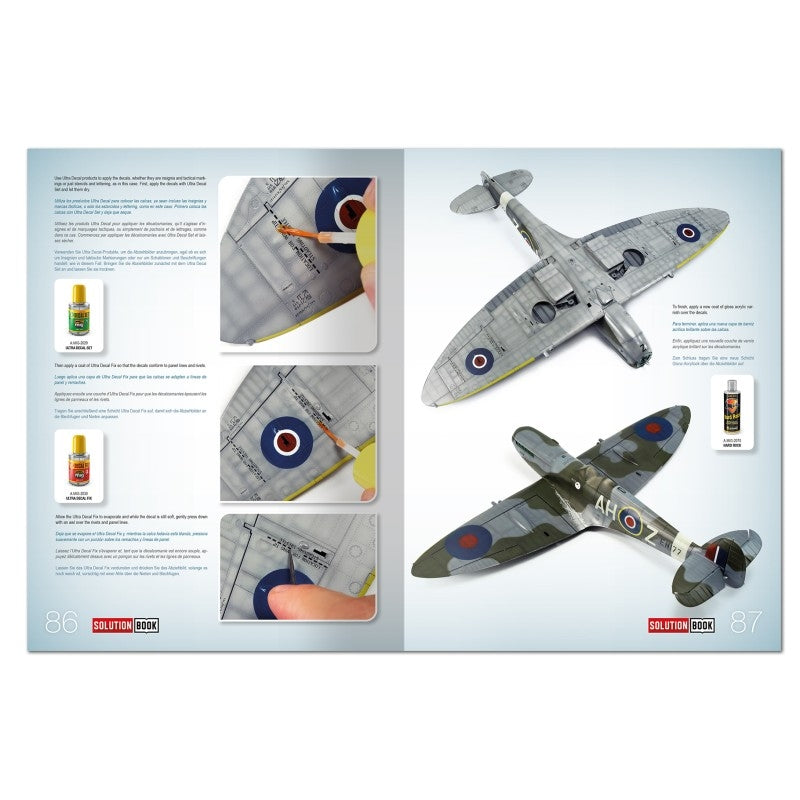 AMMO by Mig Jimenez 6536 SOLUTION BOOK 34 - BLACK EDITION - How to Paint Late WWII RAF Aircraft (Multilingual)