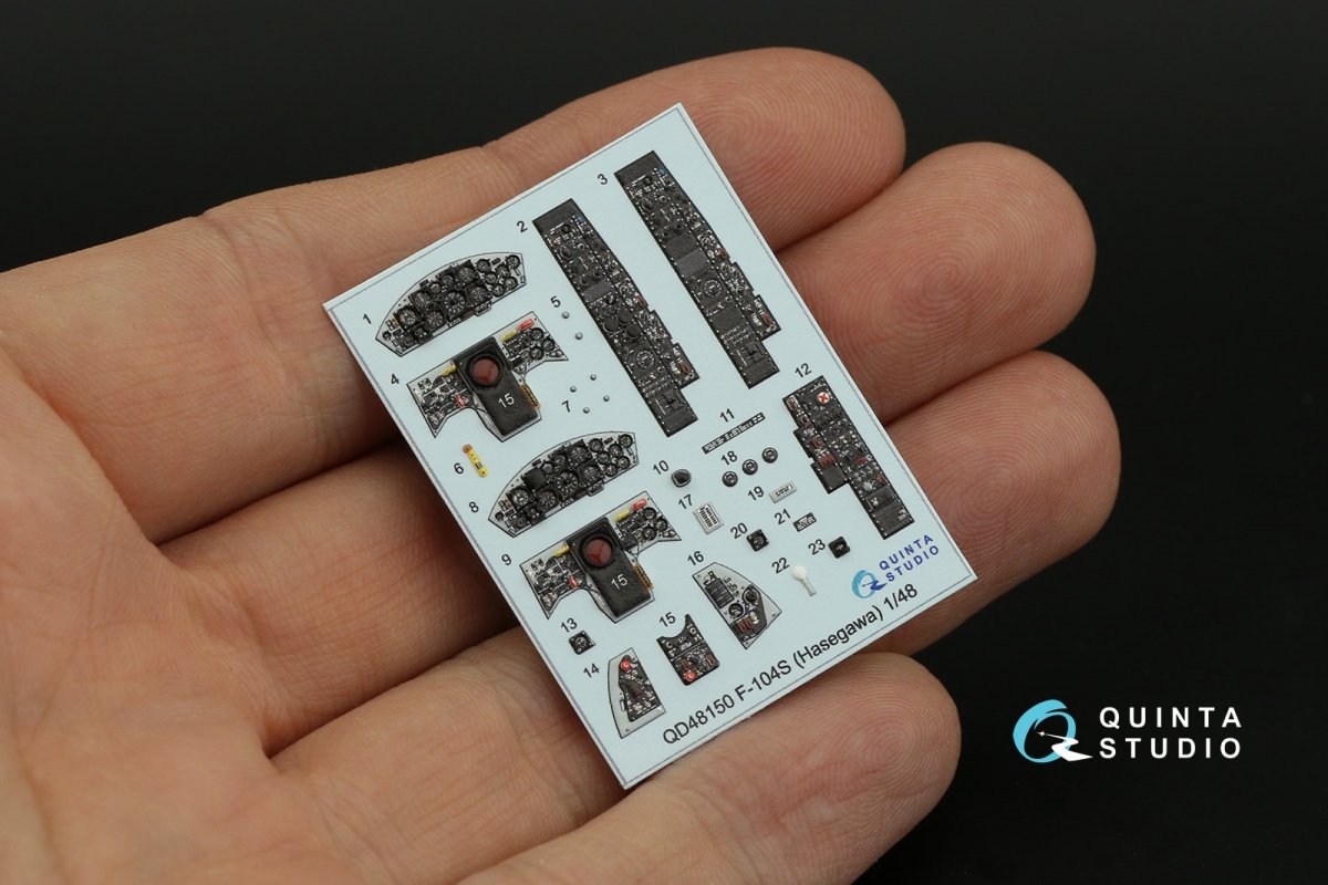 Intérieur imprimé en 3D et coloré sur papier décalcomanie Quinta Studio QD48150 F-104S (Hasegawa) 1/48 – immagine 6