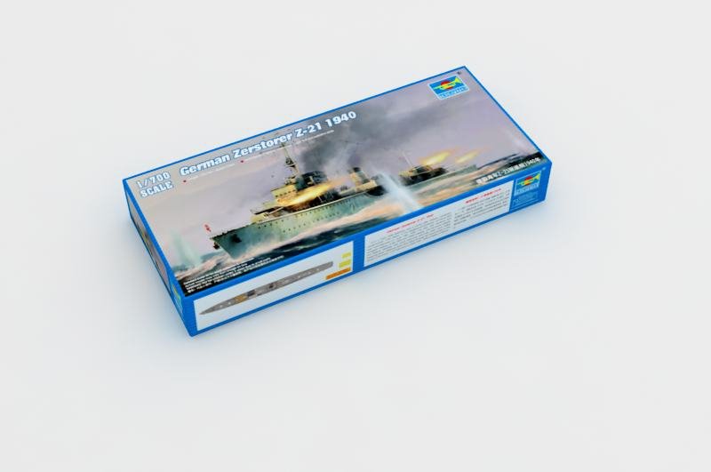 Trumpeter 05792 Zerstorer allemand Z-21 1940 1/700 – image 2