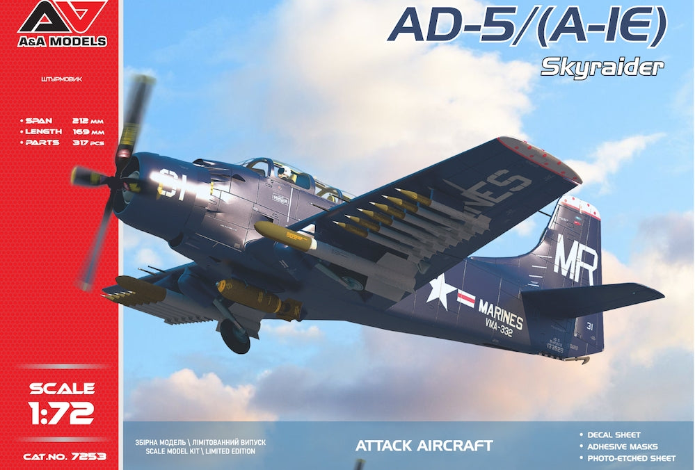 A&amp;A Models 7253 AD-5 / (A-IE) Skyraider 1/72