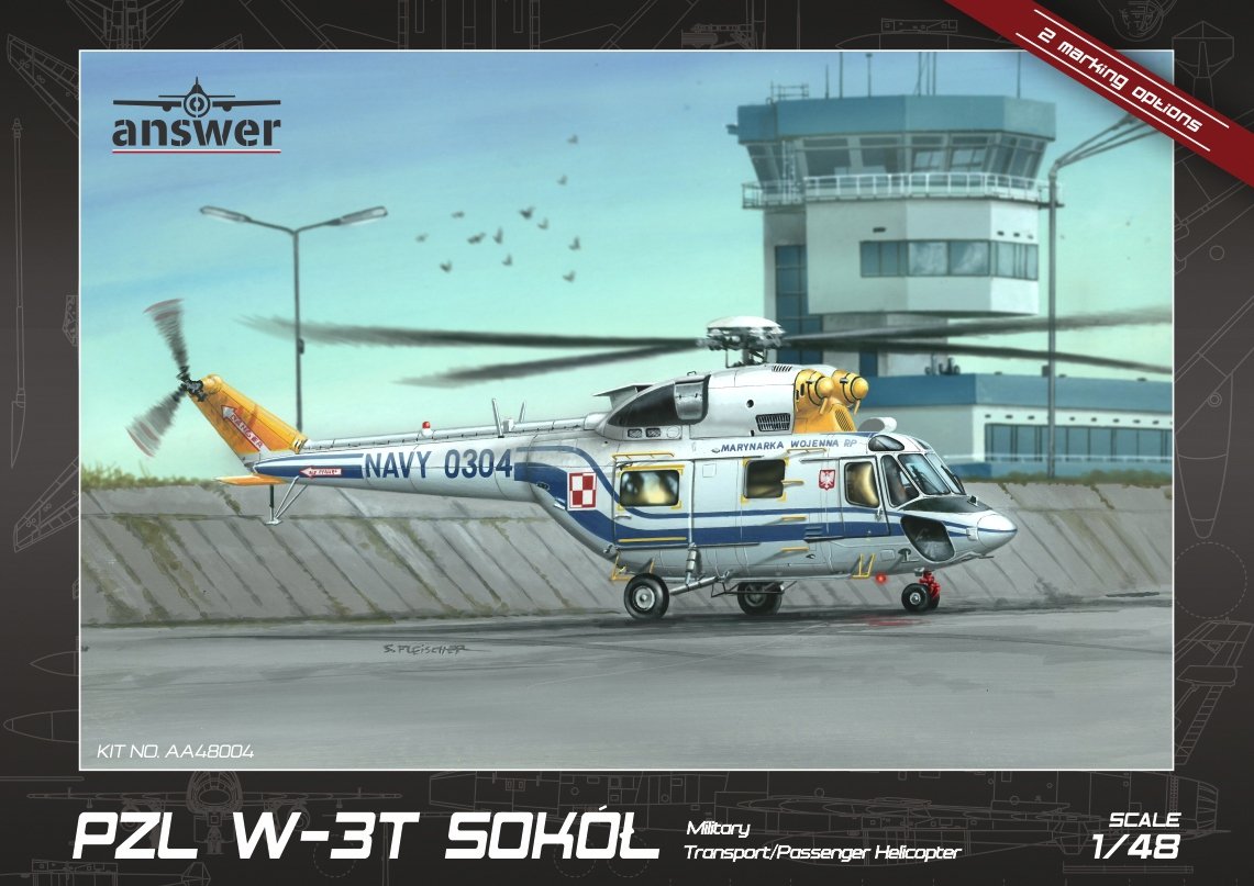 Answer AA48004 PZL W-3T Sokół Hélicoptère de transport militaire/passagers 1/48
