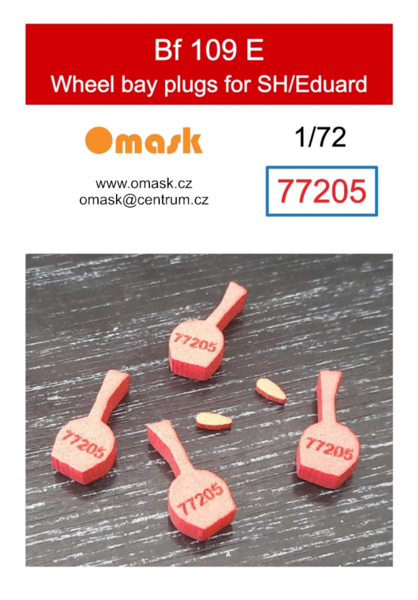 Omask 77205 Bouchons de puits de train d&amp;#39;atterrissage pour Bf 109E (pour Eduard/SH) 1/72