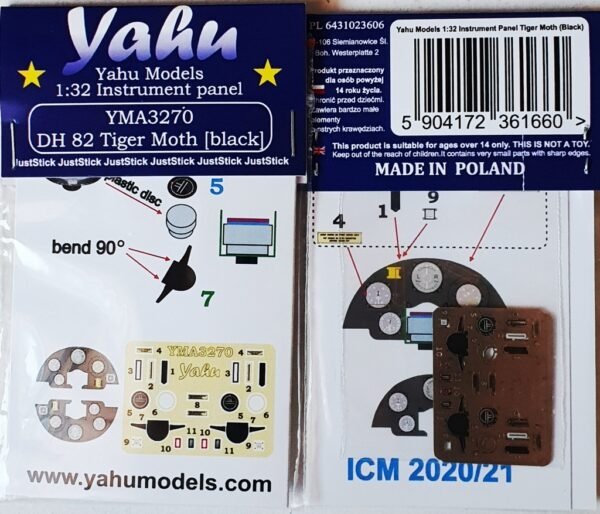 Yahu YMA3270 Tiger Moth (noir) ICM 1/32