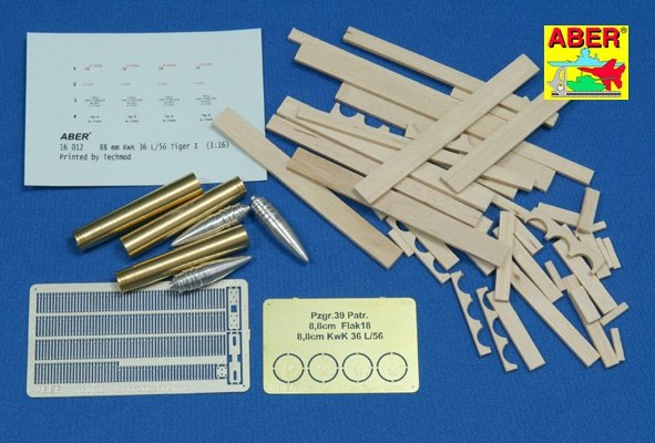 Munitions Aber 16012 8,8 cm Tiger IA/T avec boîte (1/16)