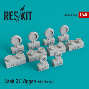 RESKIT RS48-0113 Jeu de roues Saab 37 Viggen 1/48