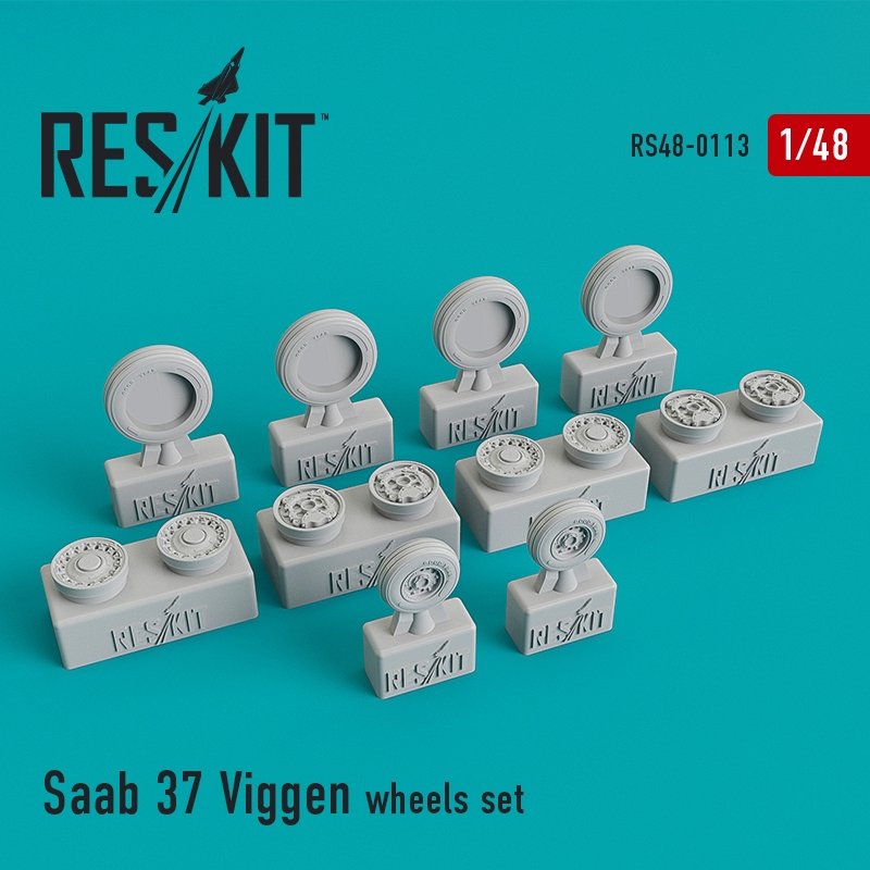 RESKIT RS48-0113 Jeu de roues Saab 37 Viggen 1/48