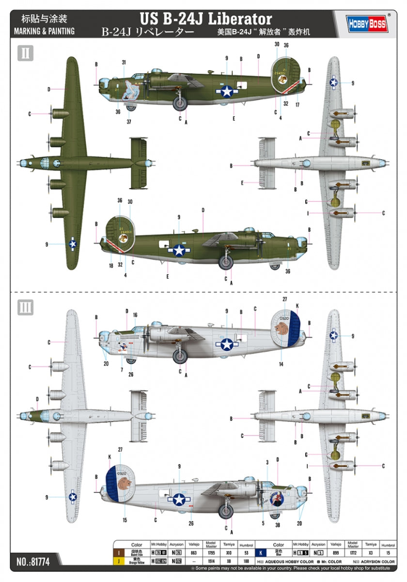Hobby Boss 81774 Consolidated B-24J Liberator 1/48 – immagine 5