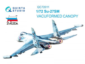 Verrière transparente thermoformée Quinta Studio QC72011 Su-27SM (pour kit Zvezda) 1/72