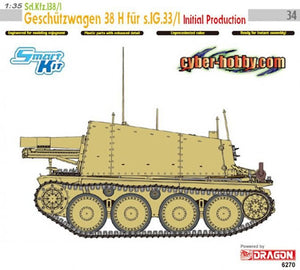 Cyber ​​​​Hobby 6270 Sd.Kfz.138/1 Geschutzwagen 38 H fourrure s.IG.33/1 Production initiale (1/35)