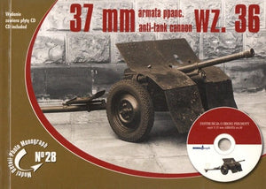 Monographie photographique détaillée de maquettes Rossagraph n° 28 - Canon antichar de 37 mm wz.36 (avec CD) PL/EN