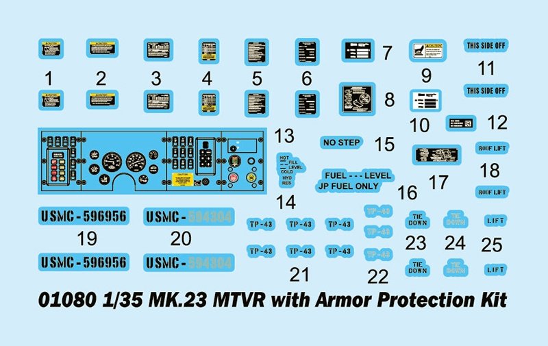 Trumpeter 01080 MK.23 MTVR avec kit de protection blindée 1/35 – immagine 15