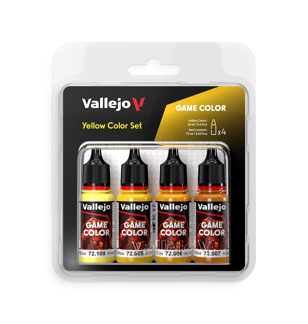 Vallejo 72378 Coffret de peinture jaune Game Color 4 x 18 ml