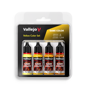 Vallejo 72378 Coffret de peinture jaune Game Color 4 x 18 ml