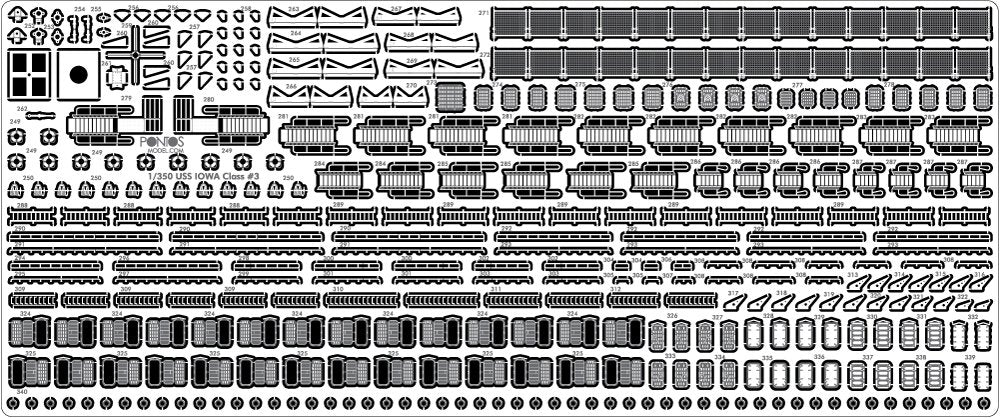 Pontos 35010F1 USS BB-64 Wisconsin 1991 Detail Up Set 1/350 – zdjęcie 9
