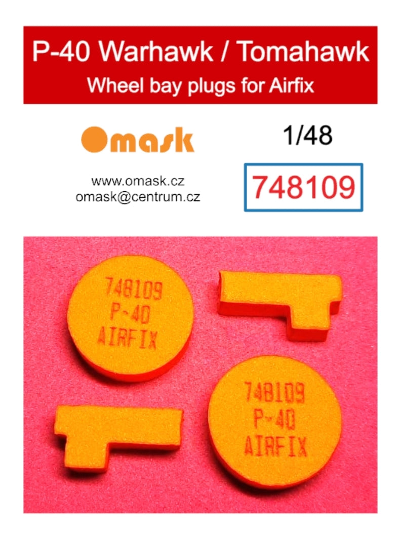 Omask 748109 Bouchons de puits de train d'atterrissage pour P-40 Warhawk / Tomahawk (pour Airfix) 1/48