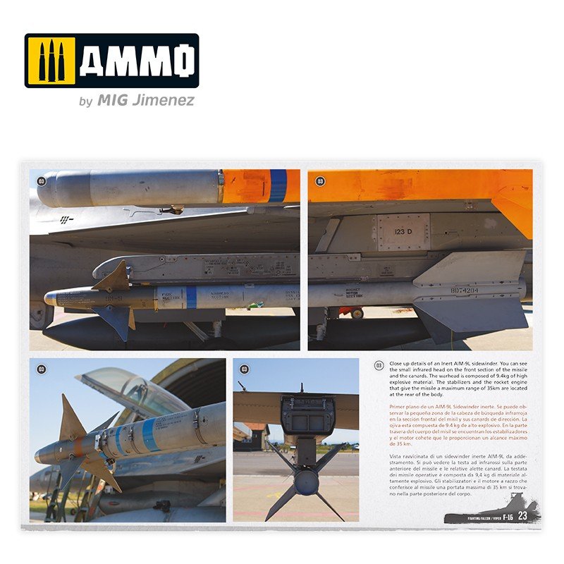 Munitions du Mig Jimenez 6029 F-16 Fighting Falcon / VIPER. Guide des modélisateurs visuels multilingue (anglais, spa, ita) – immagine 3