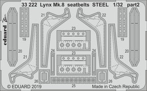 Ceintures de sécurité Eduard 33222 Lynx Mk.8 en acier Revell 1/32 – immagine 2