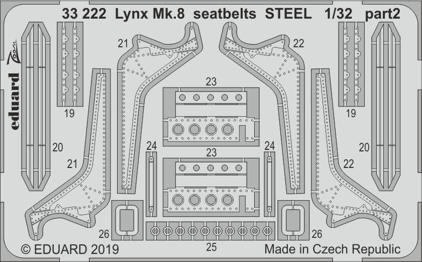 Ceintures de sécurité Eduard 33222 Lynx Mk.8 en acier Revell 1/32 – immagine 2