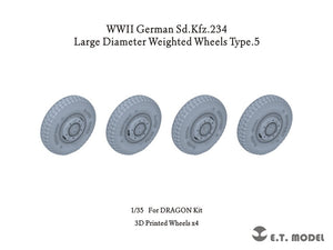 Maquette ET P35-105 Sd.Kfz.234 allemand de la Seconde Guerre mondiale, roues lestées de grand diamètre, type 5, échelle 1/35
