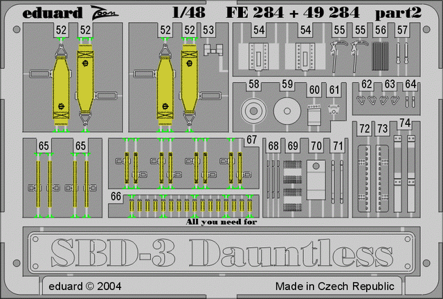 Eduard FE284 SBD-3 MINIATURES PRÉCISES 1/48 – imagen 2