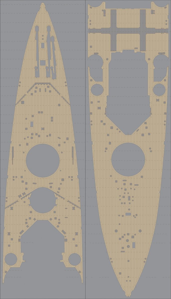 Pontos 35004WD1 HMS Prince of Wales, ensemble de pont en bois (1/350)