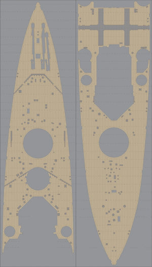 Pontos 35004WD1 HMS Prince of Wales, ensemble de pont en bois (1/350)