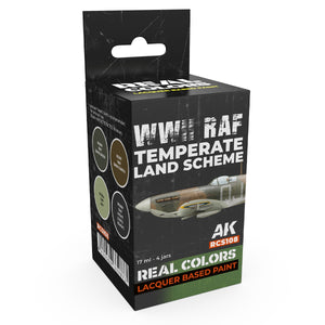 AK Interactive RCS108 WWII RAF Temperate Land Sche 4x17ml