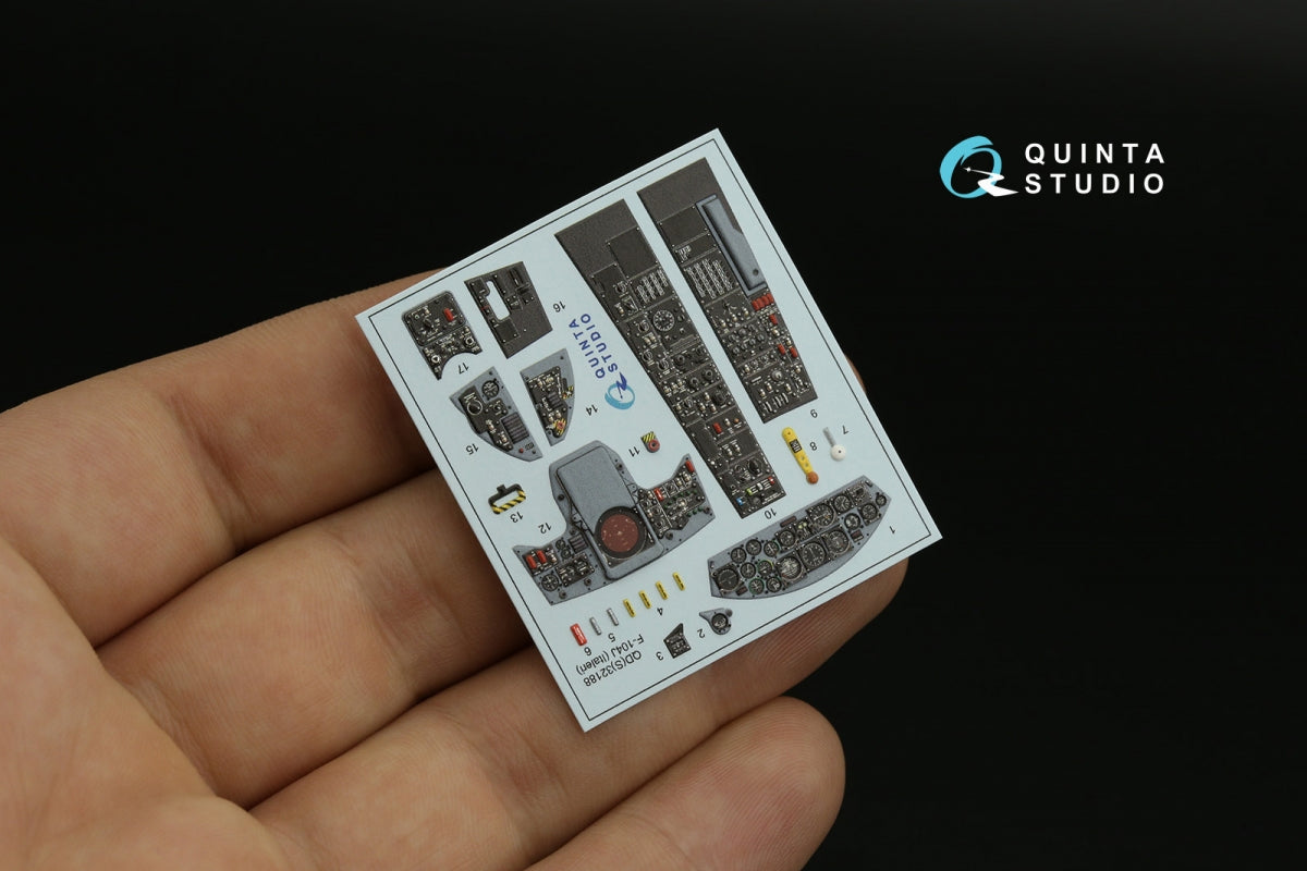 Intérieur coloré imprimé en 3D sur papier décalcomanie (Italeri) pour F-104J (Quinta Studio QDS-32188) (petite version) 1/32 – immagine 5