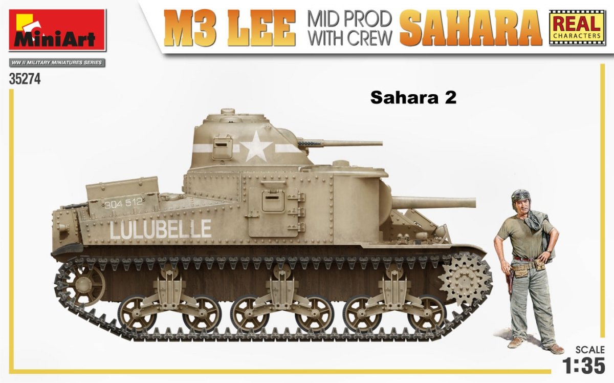 MiniArt 35274 M3 LEE MID FABRIQUÉ PAR SAHARA AVEC ÉQUIPAGE 1/35 – immagine 6