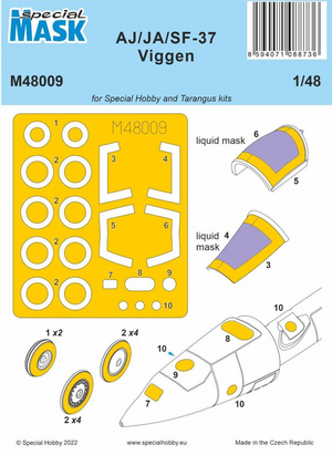 Special Hobby M48009 AJ/JA/SF-37 Viggen (pour kits Special Hobby et Tarangus) 1/48