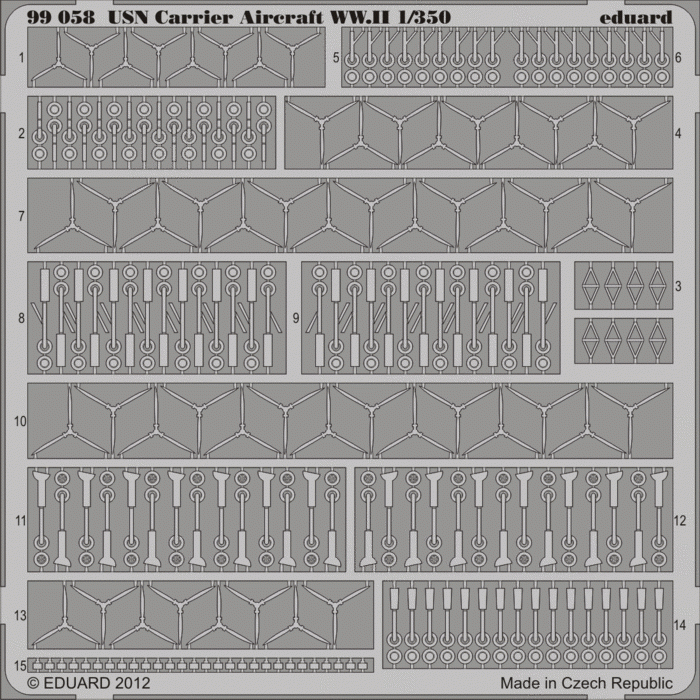 Accessoires pour avions USN Eduard 99058 Seconde Guerre mondiale 1/350