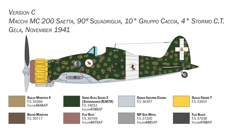 Italeri 2767 Macchi C.200 Série XXI-XXIII 1/48 – immagine 6