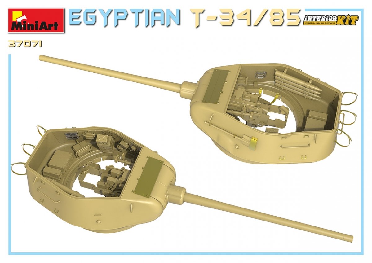 MiniArt 37071 ÉGYPTIEN T-34/85. KIT INTÉRIEUR 1/35 – imagen 8