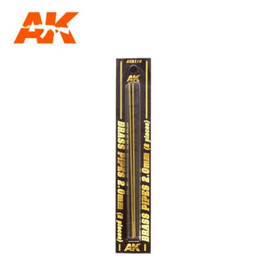 Tuyaux en laiton AK Interactive AK9118, diamètre 2,0 mm, lot de 2 unités – image 2