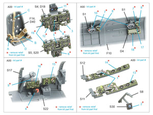 Intérieur imprimé en 3D et coloré sur papier décalcomanie Quinta Studio QD48611 A6M2-K Zero (Eduard) 1/48 – immagine 2